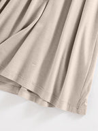 Elegantes Damen-Midikleid mit Rundhalsausschnitt und integriertem BH für mühelosen Komfort und Stil