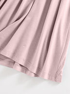 Elegantes Damen-Midikleid mit Rundhalsausschnitt und integriertem BH für mühelosen Komfort und Stil
