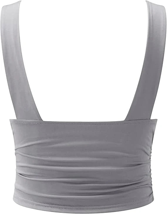 Women’s Ruched Deep V-Neck Top