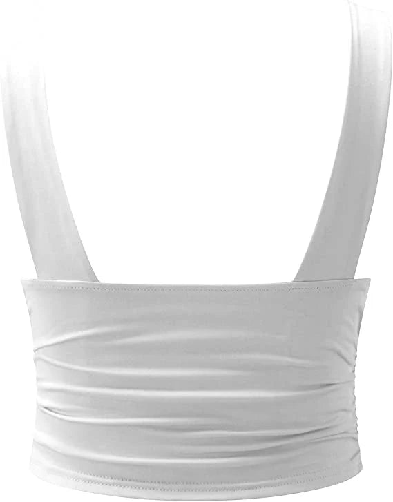 Women’s Ruched Deep V-Neck Top