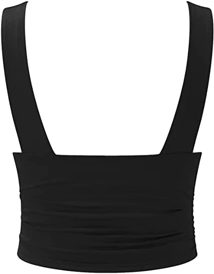 Women’s Ruched Deep V-Neck Top