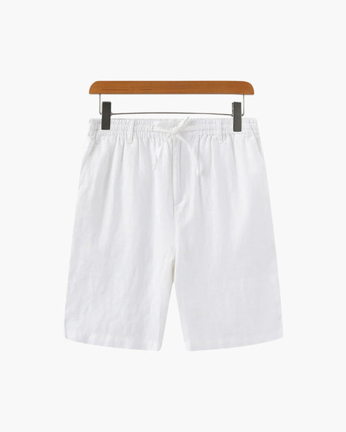 Men's Linen Blend Shorts with Relaxed Fit for Summer Comfort