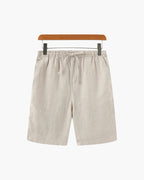 Shorts Heren Linnen Rechte Pasvorm Zomer Casual