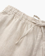 Shorts Heren Linnen Rechte Pasvorm Zomer Casual