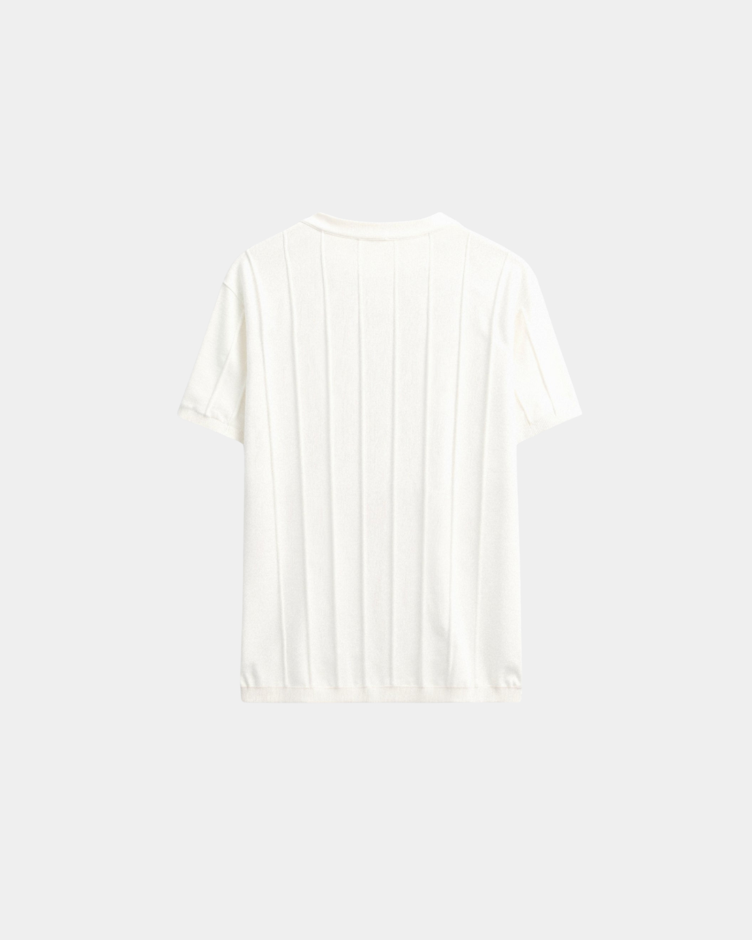 Men's Ribbed Slim Fit T-Shirt with Crew Neck for Smart Casual Wear