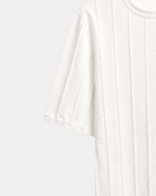 Men's Ribbed Slim Fit T-Shirt with Crew Neck for Smart Casual Wear