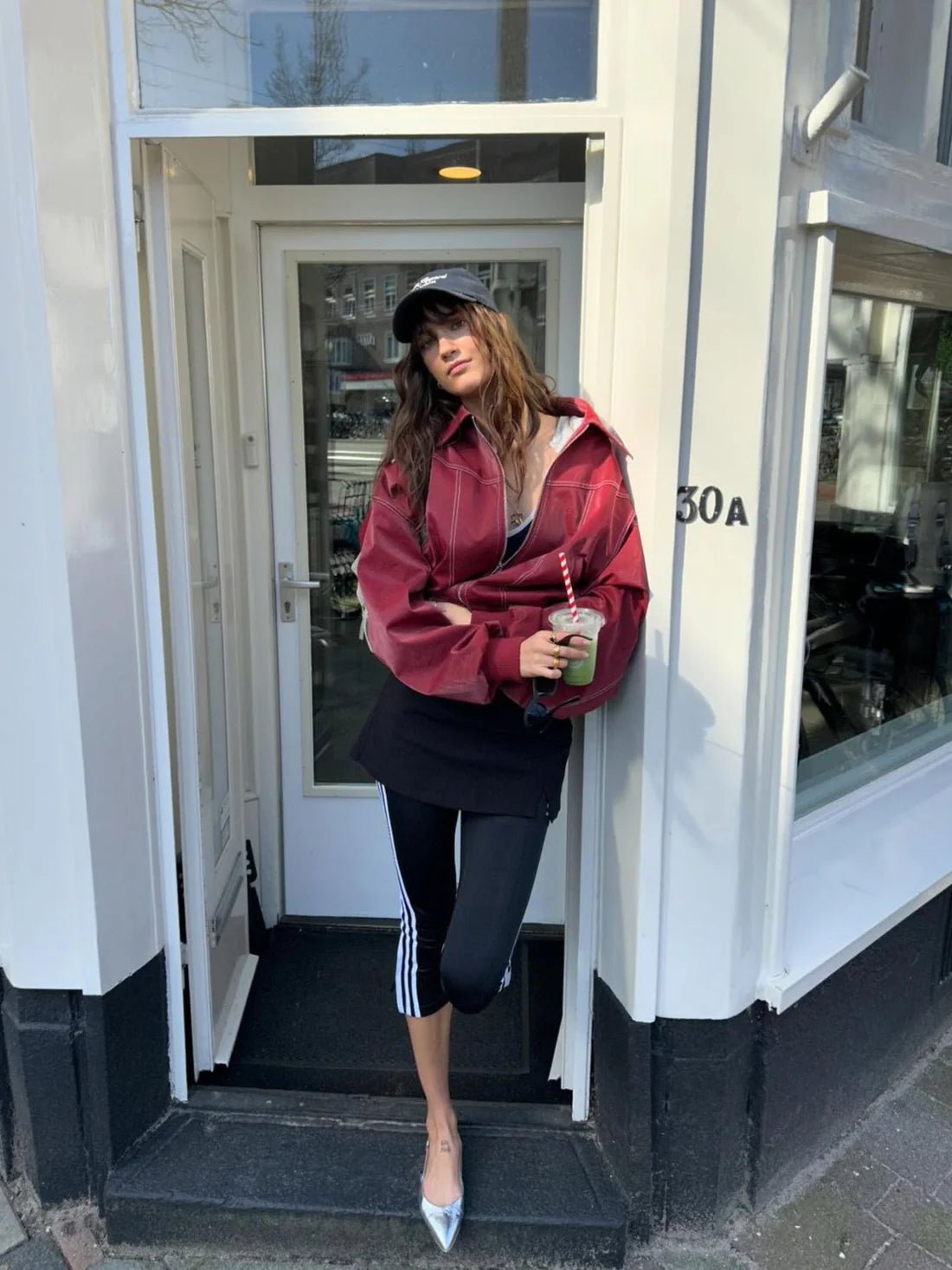 Veste zippée pour femme à surpiqûres contrastantes