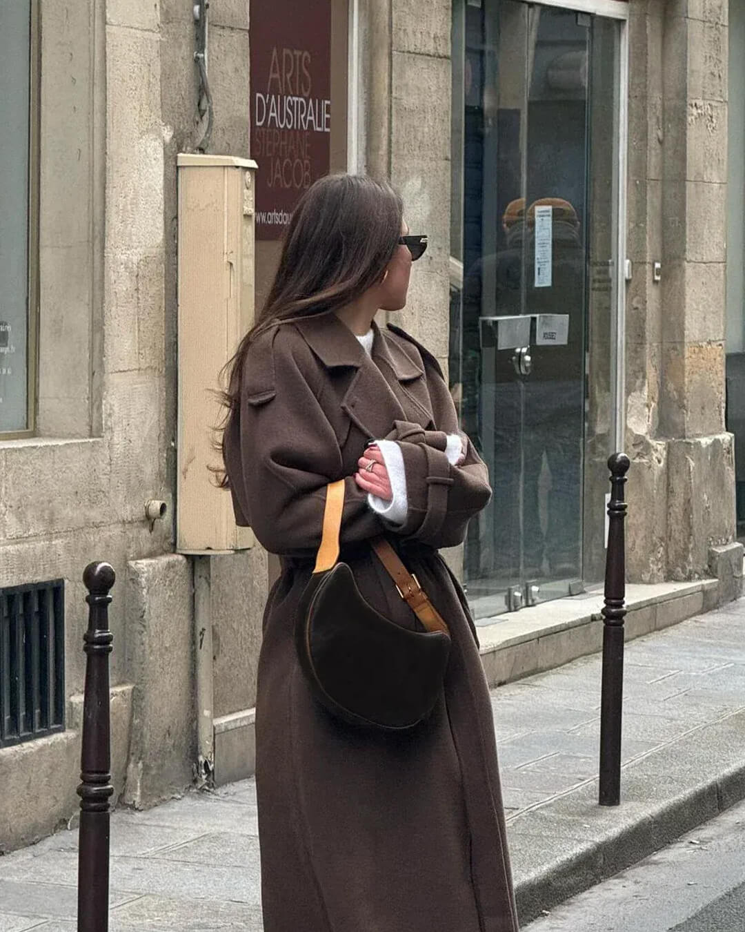 Trench da donna lungo doppiopetto