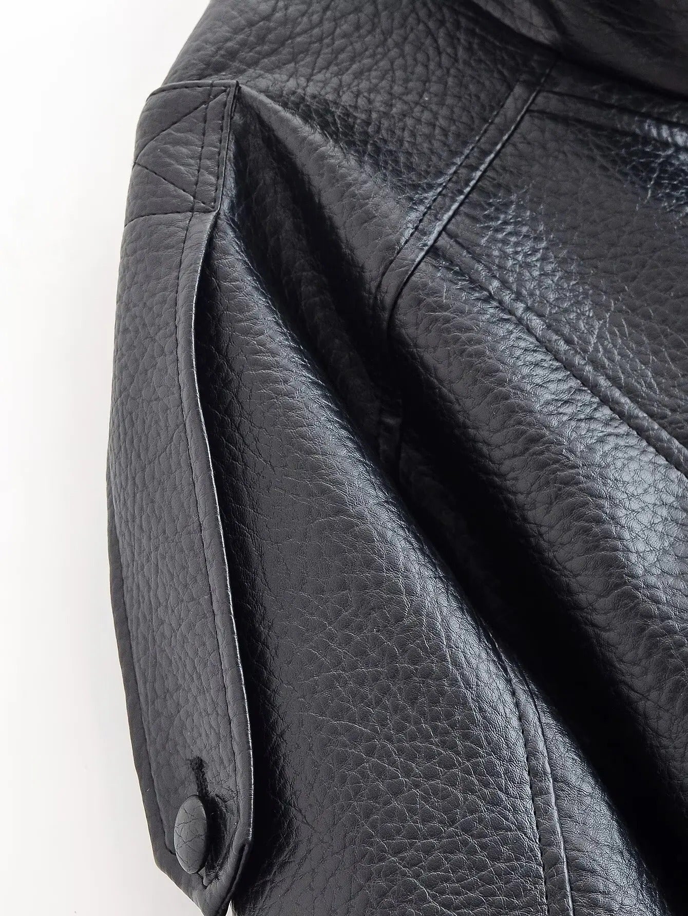 Blouson de motard asymétrique pour femme à col montant