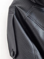 Giacca biker oversize da donna con collo alto