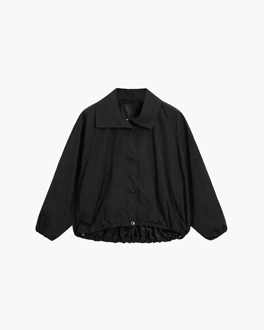 Bomber leggero da donna con collo alto