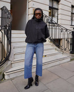 Bomber leggero da donna con collo alto
