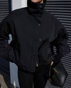 Bomber leggero da donna con collo alto