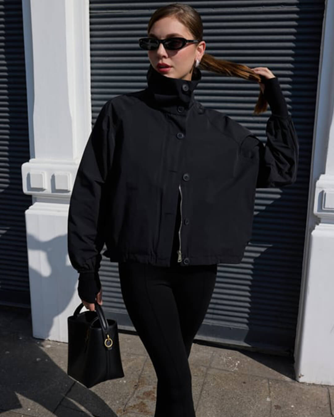 Blouson léger pour femme à col montant