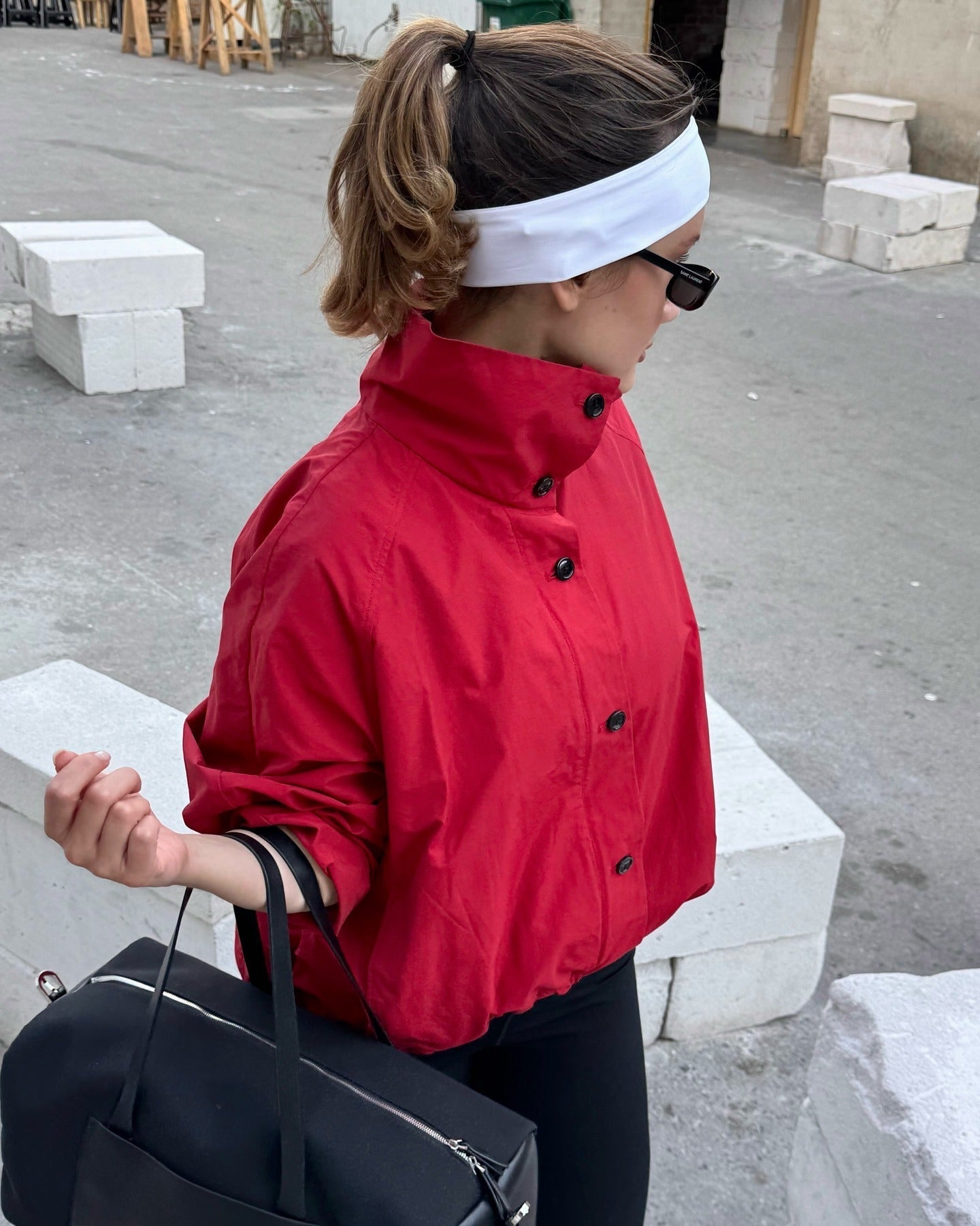 Blouson léger pour femme à col montant