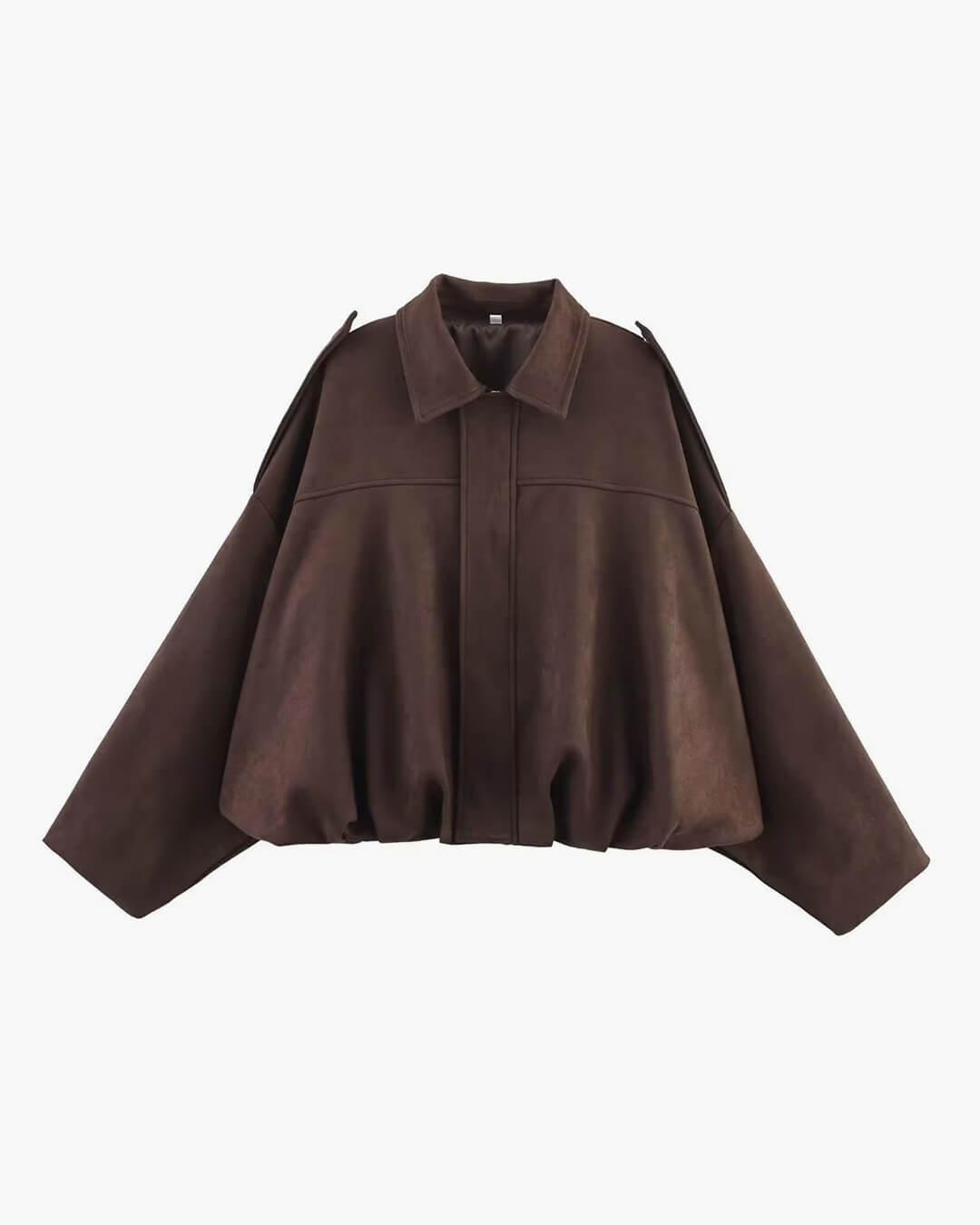 Blouson aviateur décontracté effet daim pour femme