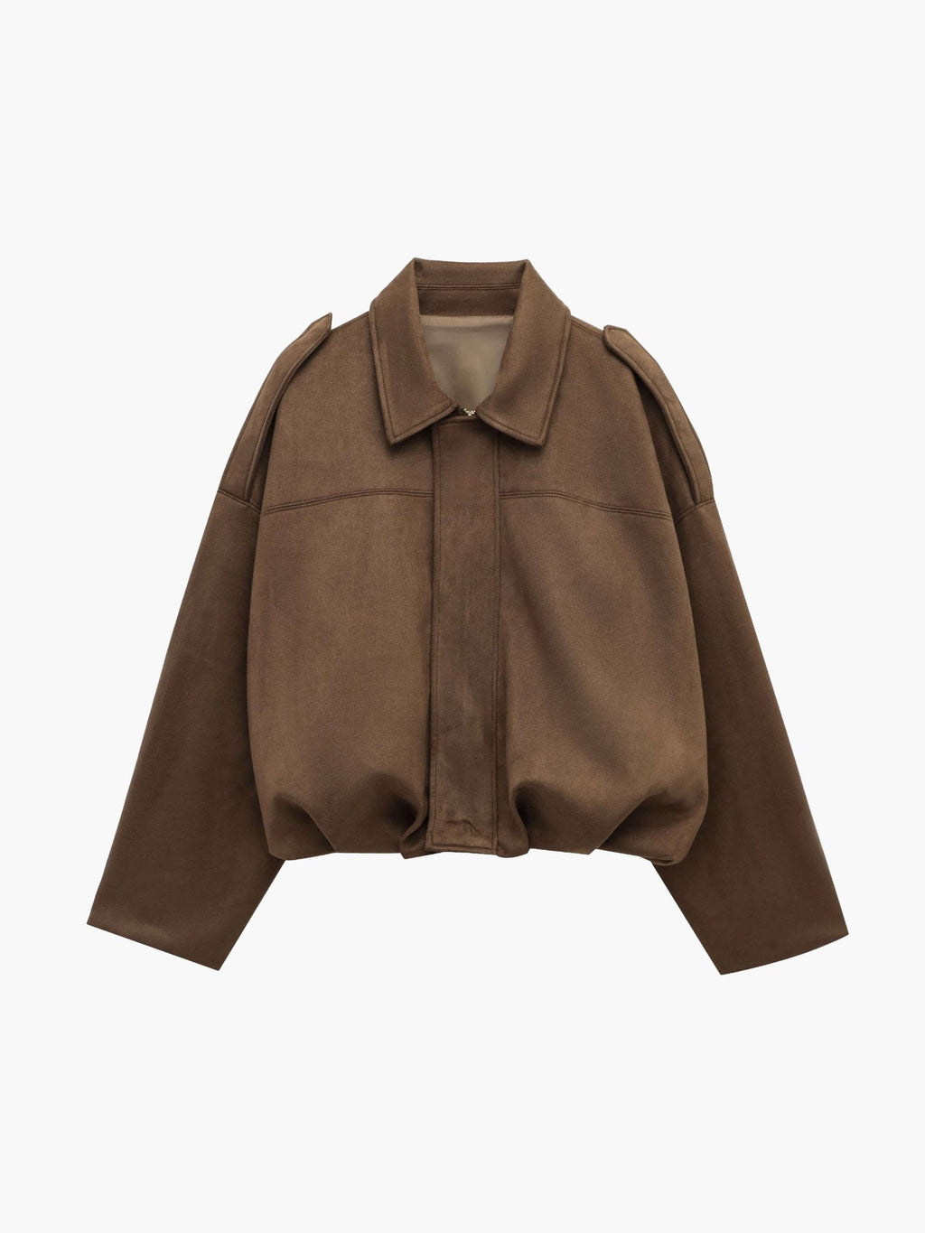 Blouson aviateur décontracté effet daim pour femme