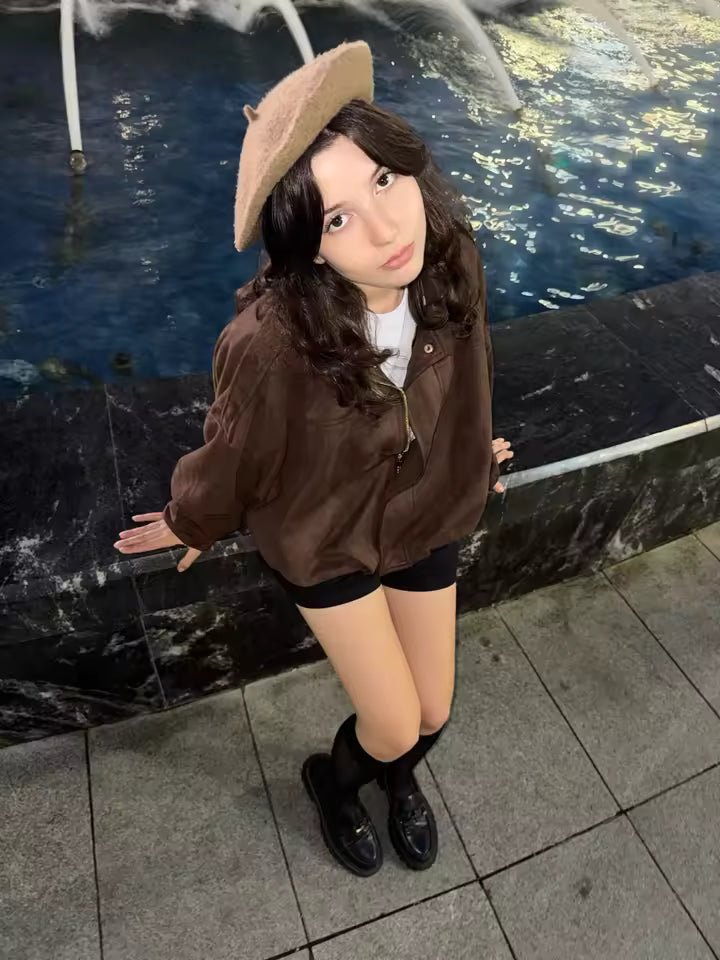 Blouson aviateur décontracté effet daim pour femme