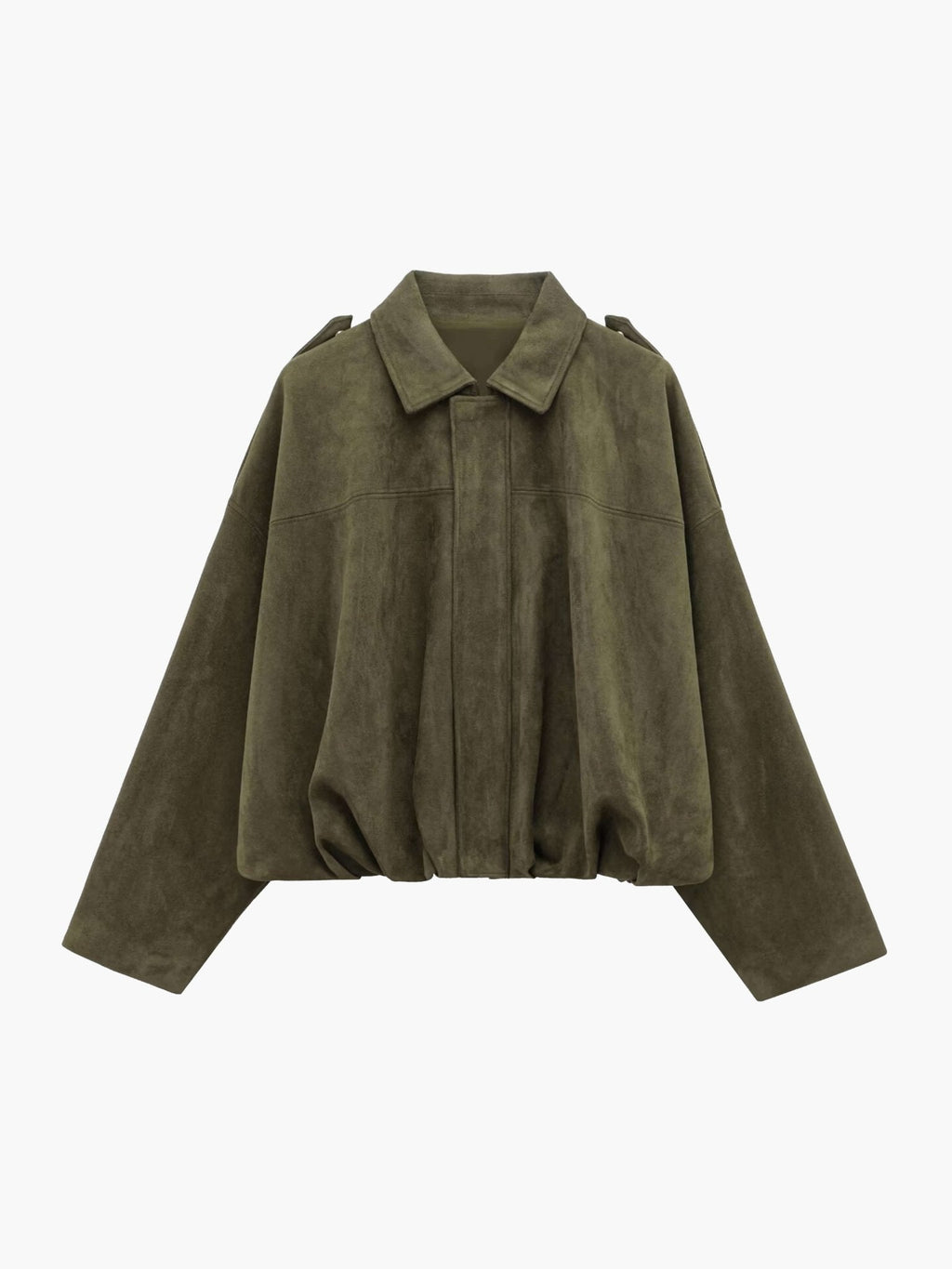 Blouson aviateur décontracté effet daim pour femme