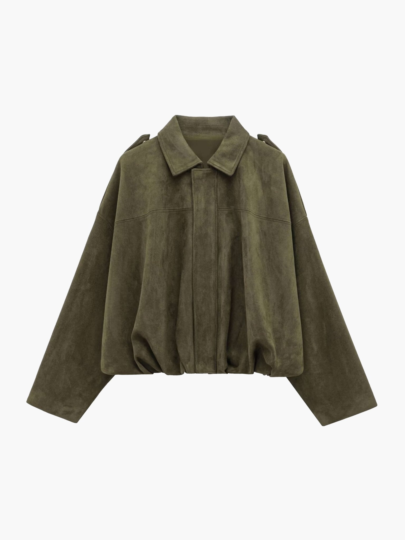 Blouson aviateur décontracté effet daim pour femme