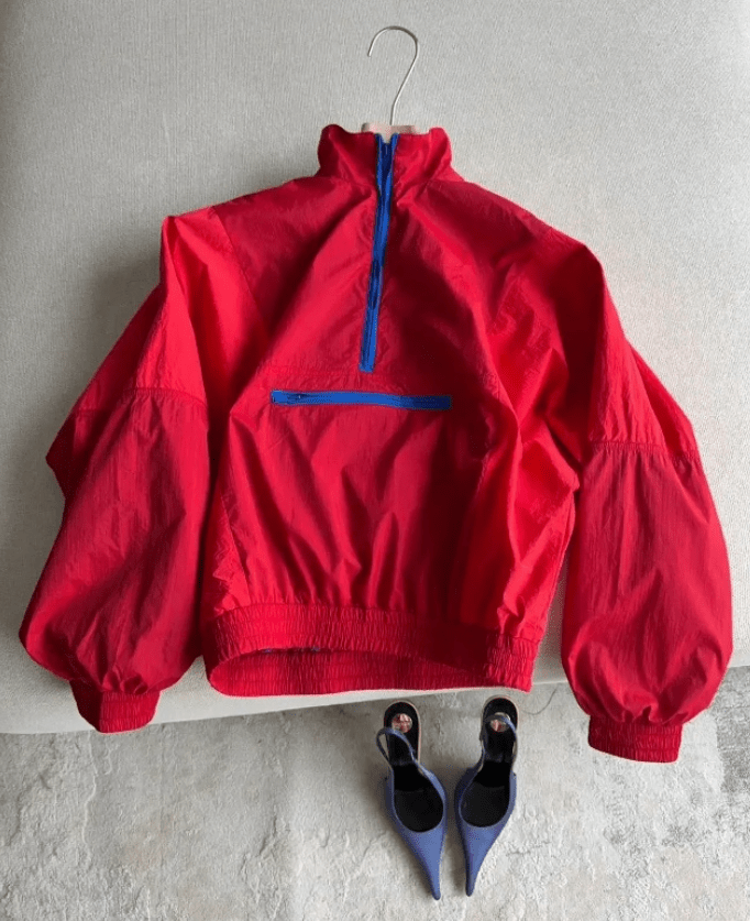 Women’s Half-Zip Color Block Windbreaker Jacket