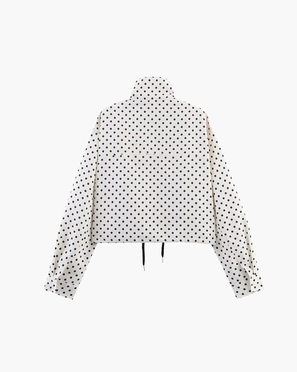 Damen-Set aus Jacke mit Polka-Dots und Hose mit weitem Bein