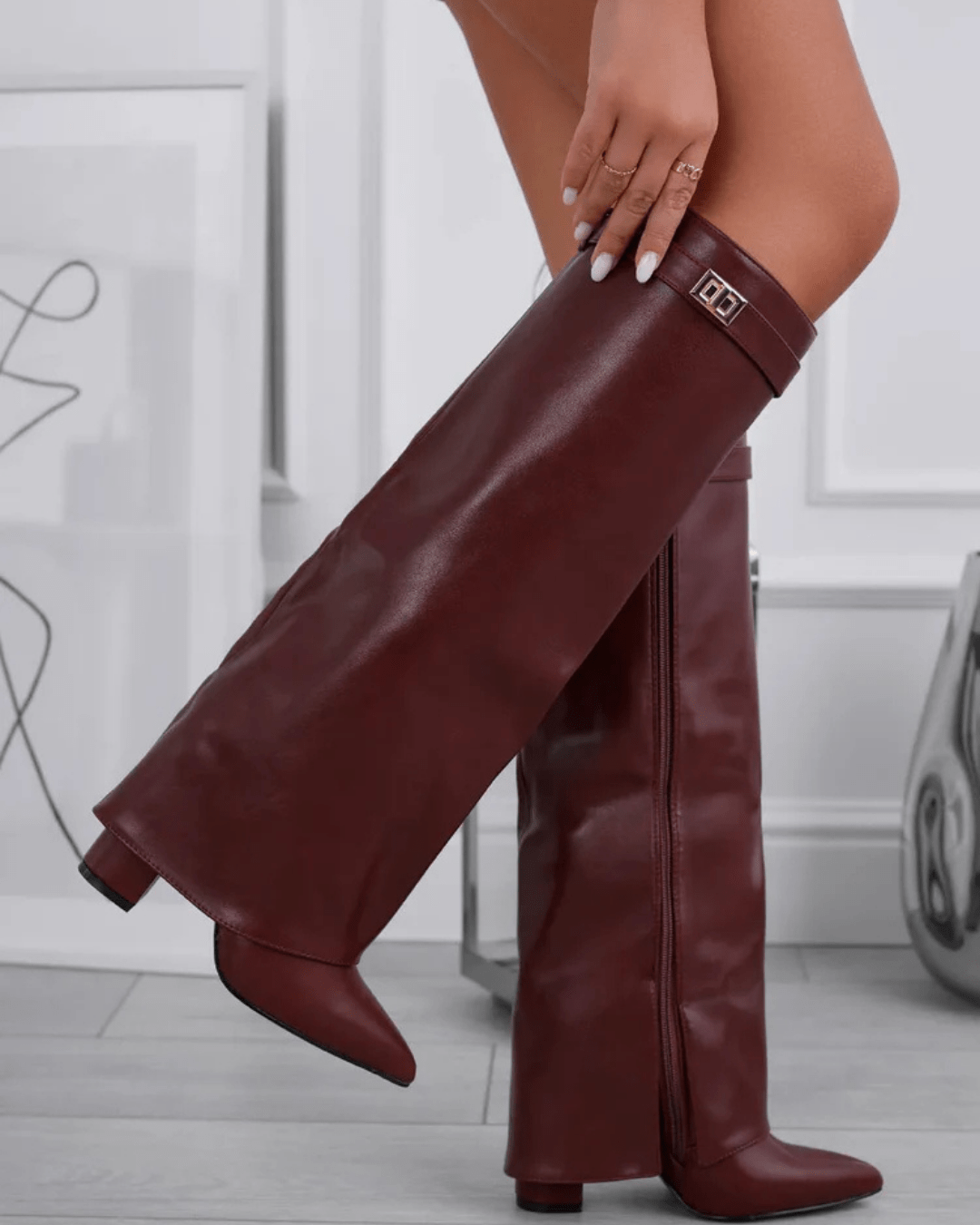 Women’s Pointed-Toe Knee-High Boots