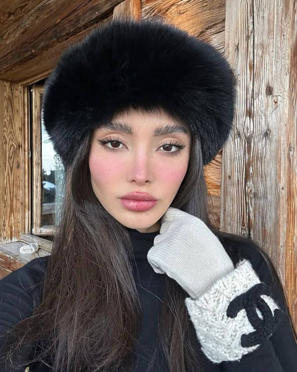 Chapeau d’hiver pour femme en fausse fourrure pelucheuse