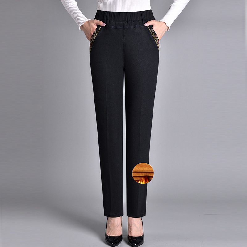 Jean droit pour femme à enfiler
