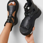 Women's Buckled Platform Gladiator Sandals