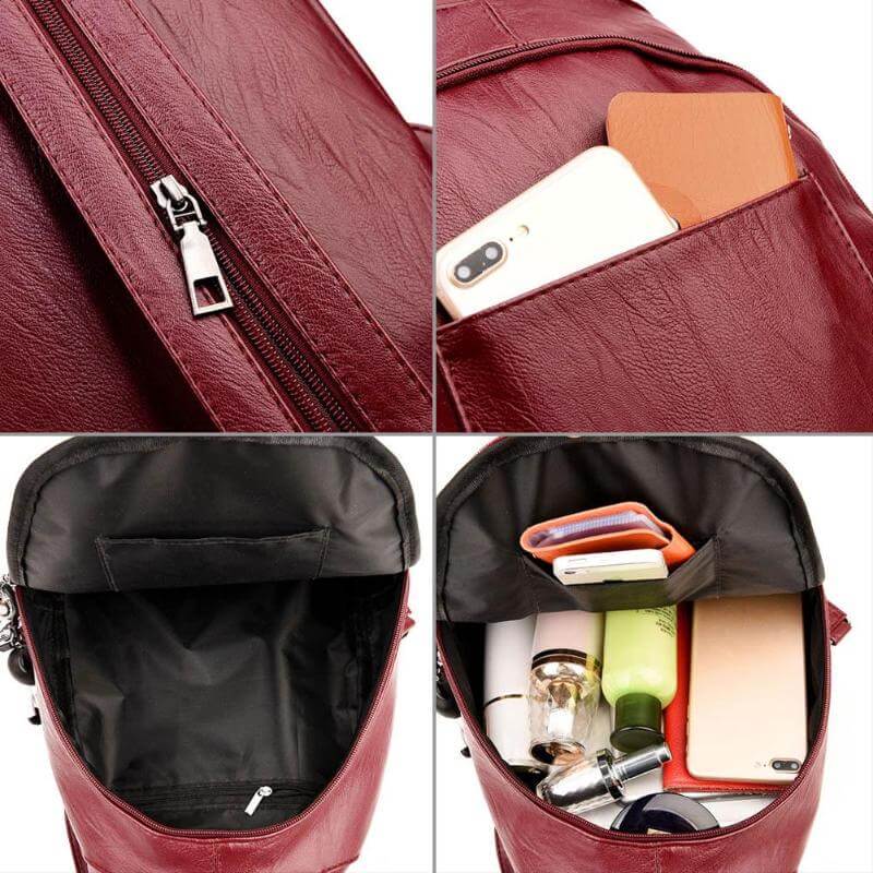 Mochila de mujer con solapa frontal