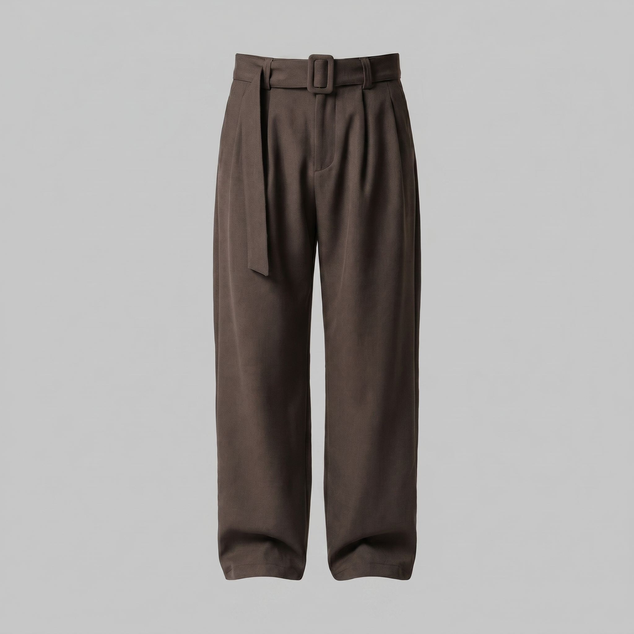 Tailored Trousers Heren Wide Leg Belted Elastische Taille