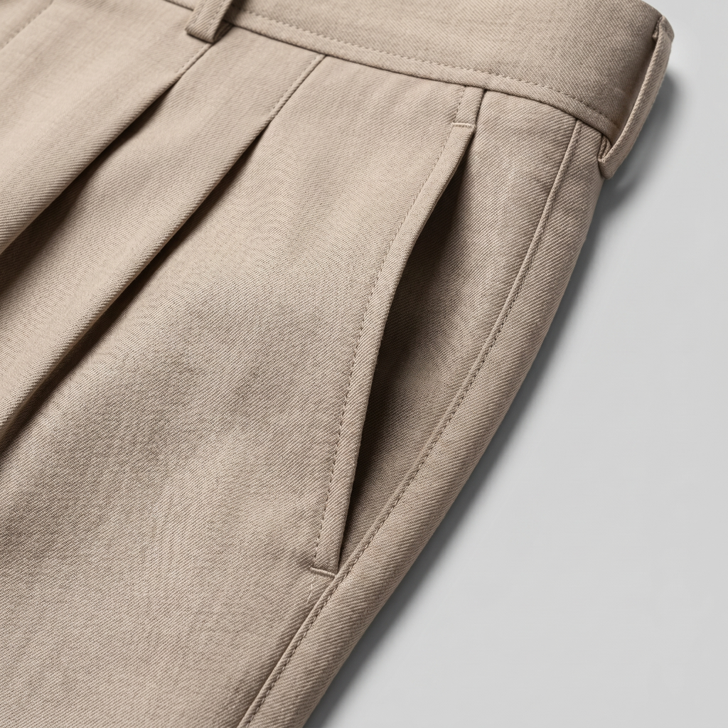 Tailored Trousers Heren Wide Leg Belted Elastische Taille