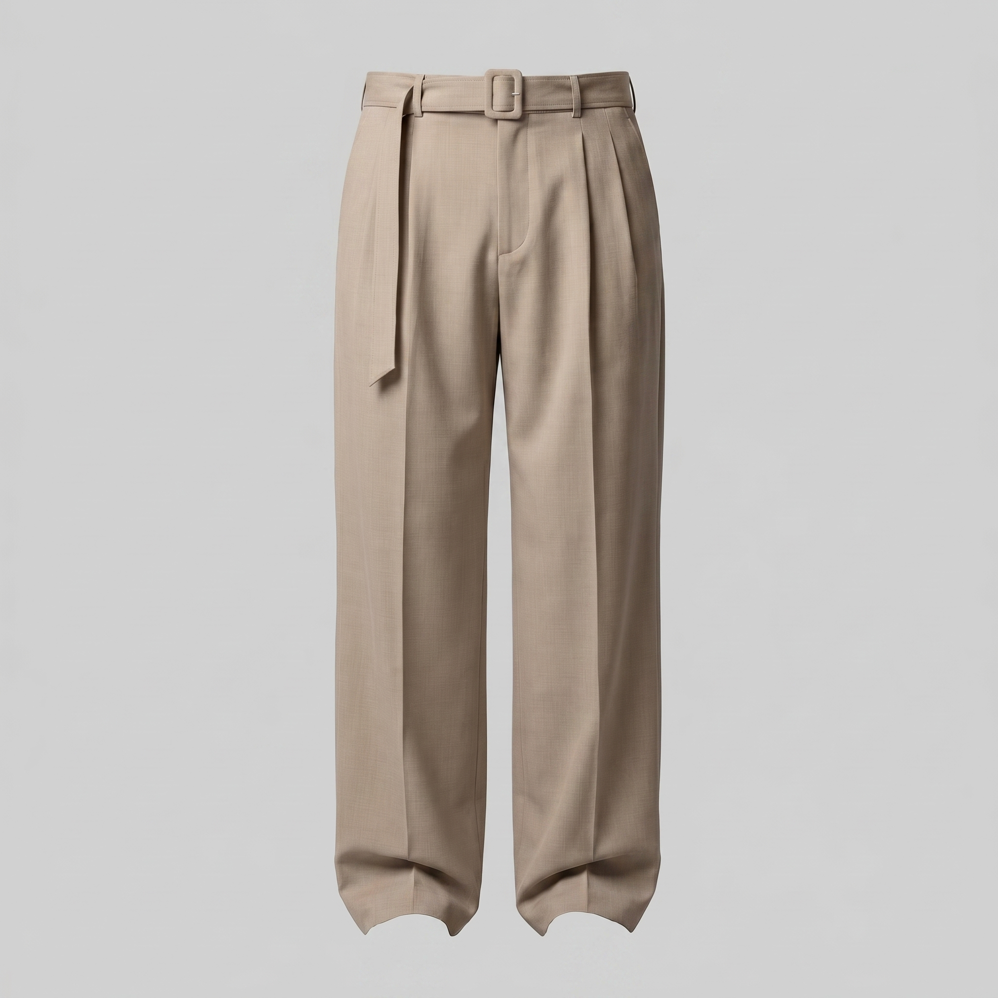 Tailored Trousers Heren Wide Leg Belted Elastische Taille