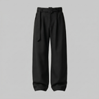 Tailored Trousers Heren Wide Leg Belted Elastische Taille