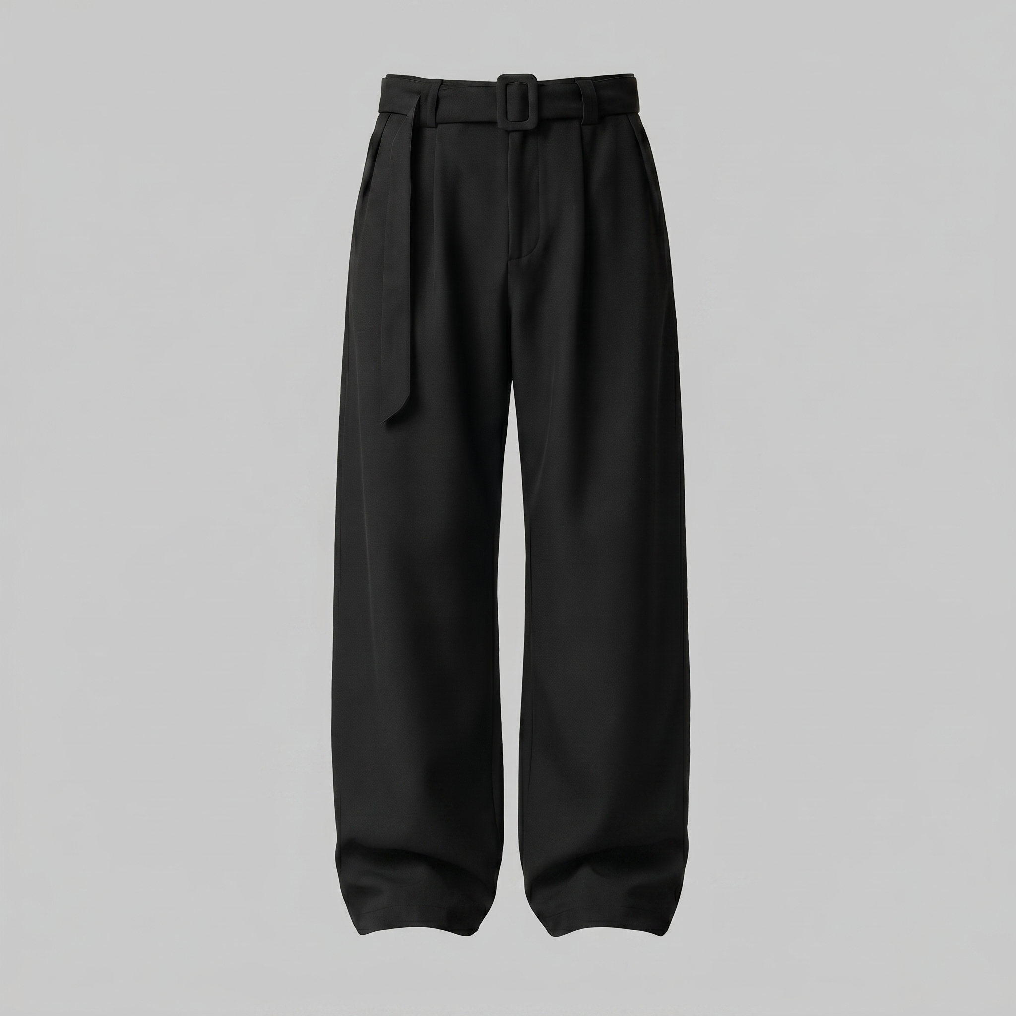 Tailored Trousers Heren Wide Leg Belted Elastische Taille