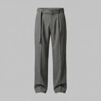 Tailored Trousers Heren Wide Leg Belted Elastische Taille