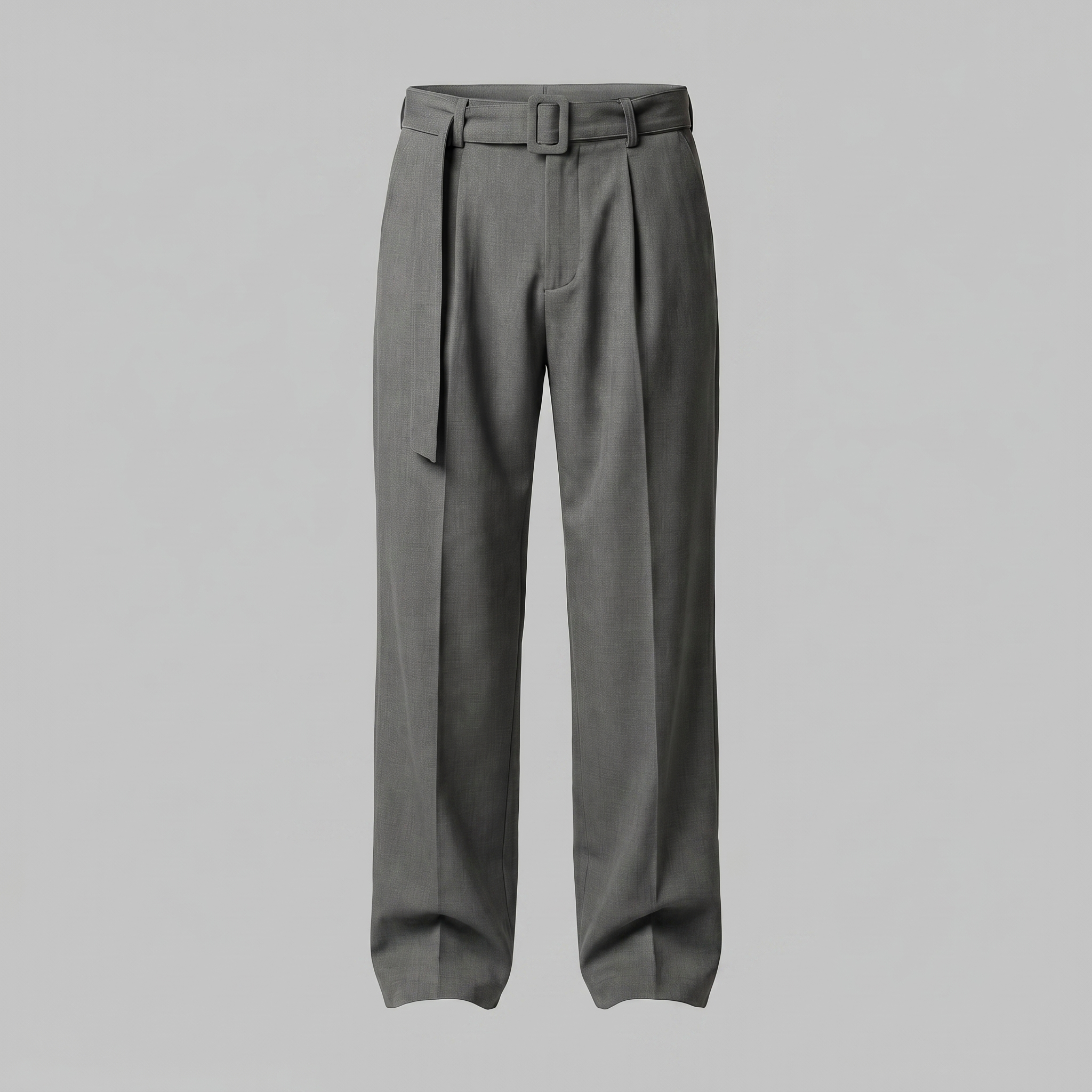 Tailored Trousers Heren Wide Leg Belted Elastische Taille