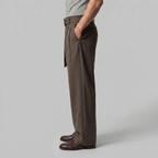 Tailored Trousers Heren Wide Leg Belted Elastische Taille