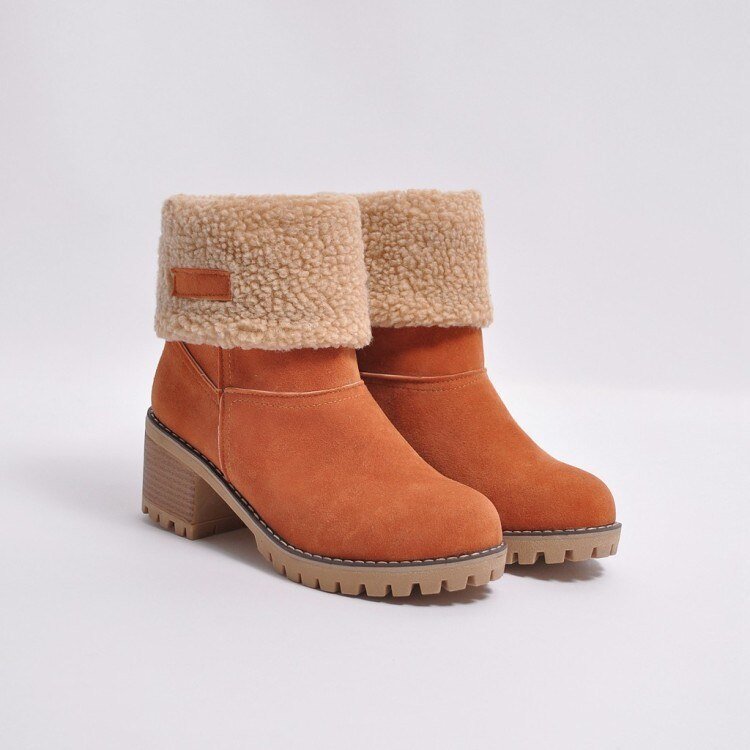 Botines de mujer con puño de sherpa y hasta el tobillo