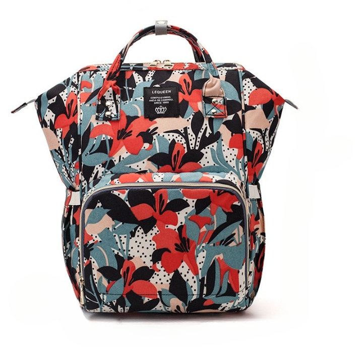Sac à dos imprimé pour femme avec plusieurs poches