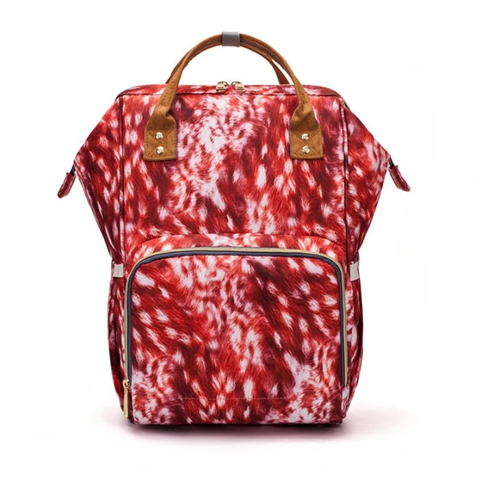 Sac à dos imprimé pour femme avec plusieurs poches