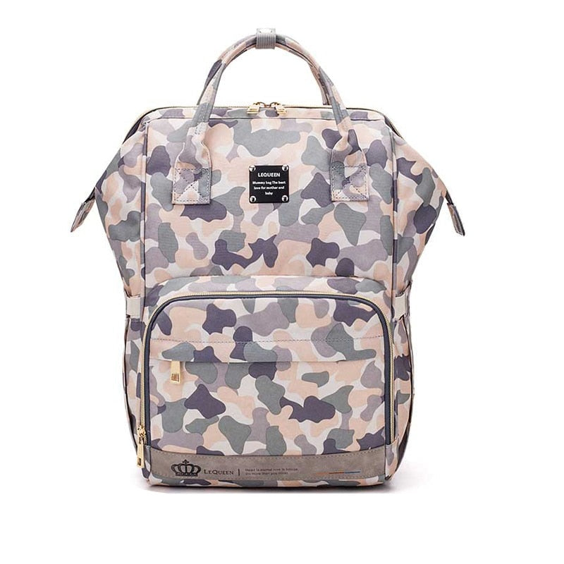 Sac à dos imprimé pour femme avec plusieurs poches