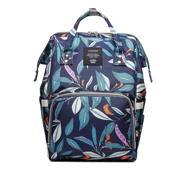Sac à dos imprimé pour femme avec plusieurs poches