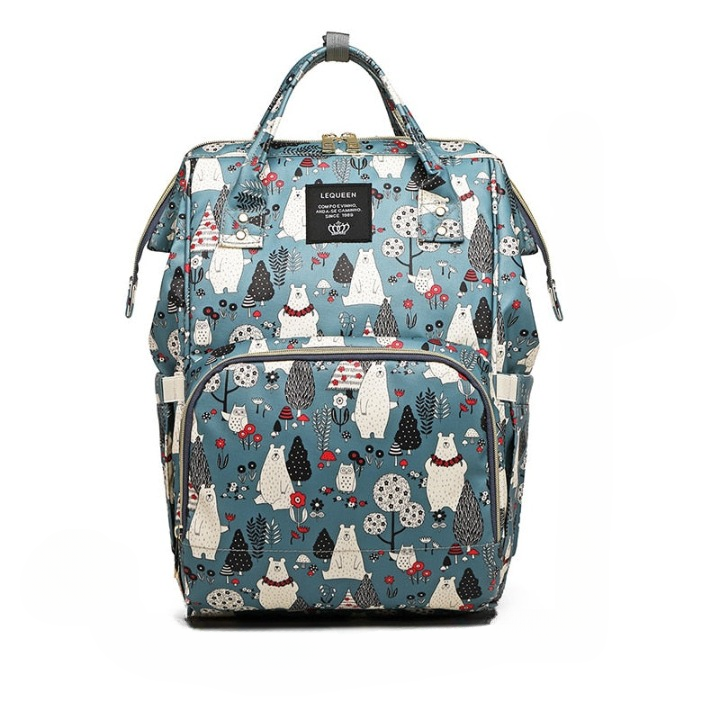 Sac à dos imprimé pour femme avec plusieurs poches