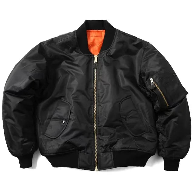 Blouson aviateur classique pour homme à fermeture éclair