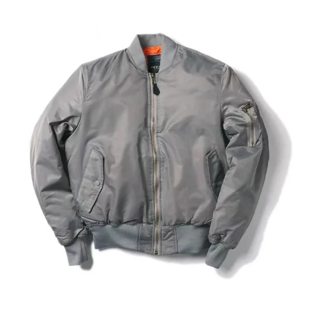 Blouson aviateur classique pour homme à fermeture éclair