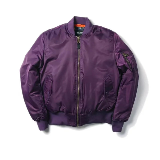 Blouson aviateur classique pour homme à fermeture éclair