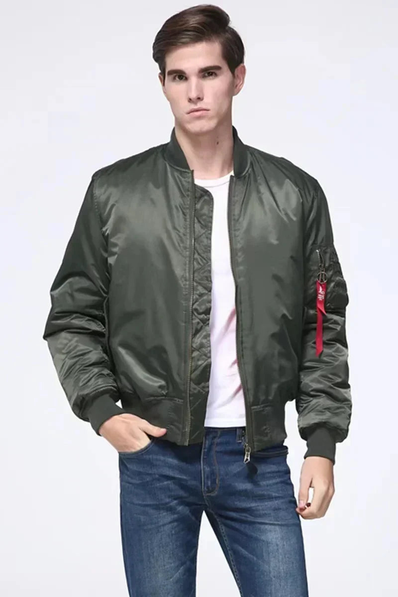 Klassische Bomberjacke mit Reißverschluss für Herren