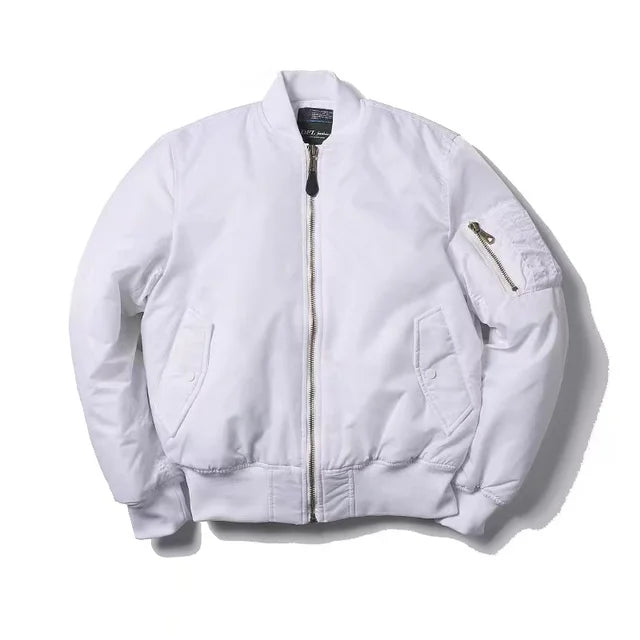 Blouson aviateur classique pour homme à fermeture éclair